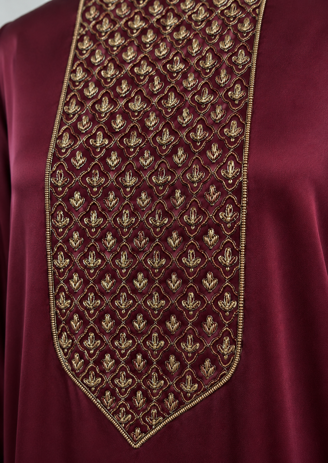 Zarkha Maroon Kaftan Set