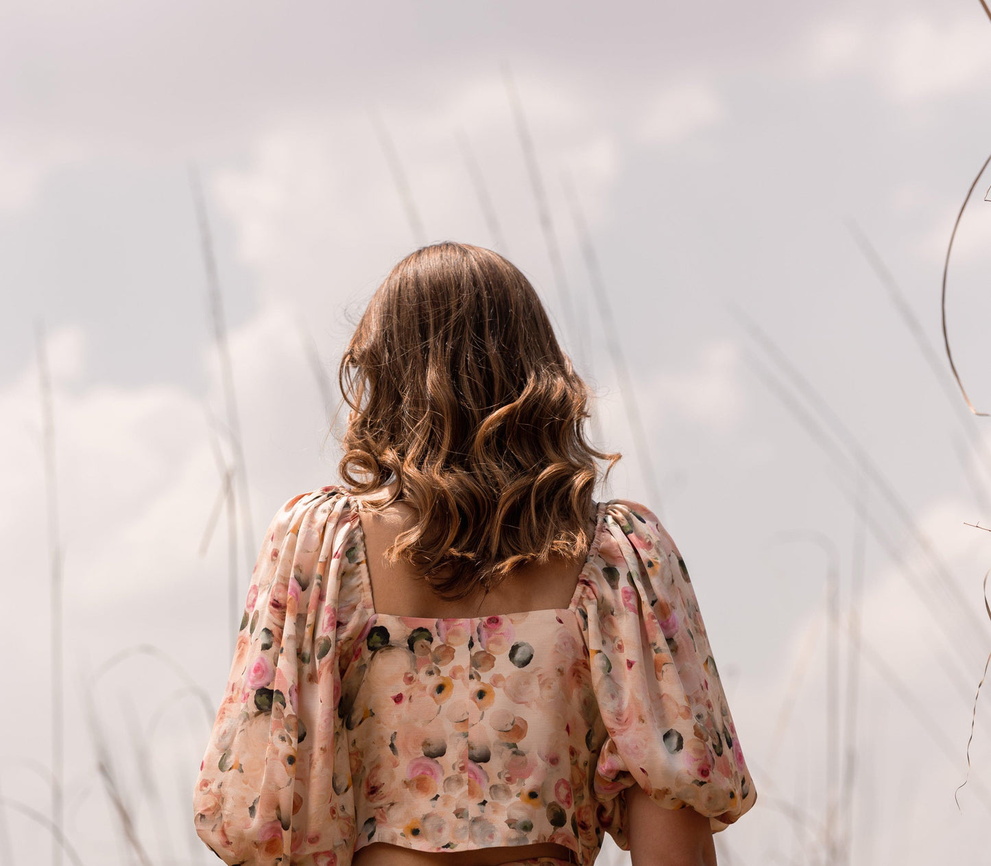 AFRIYA WHISPERING PASTELS FLORAL CROP TOP