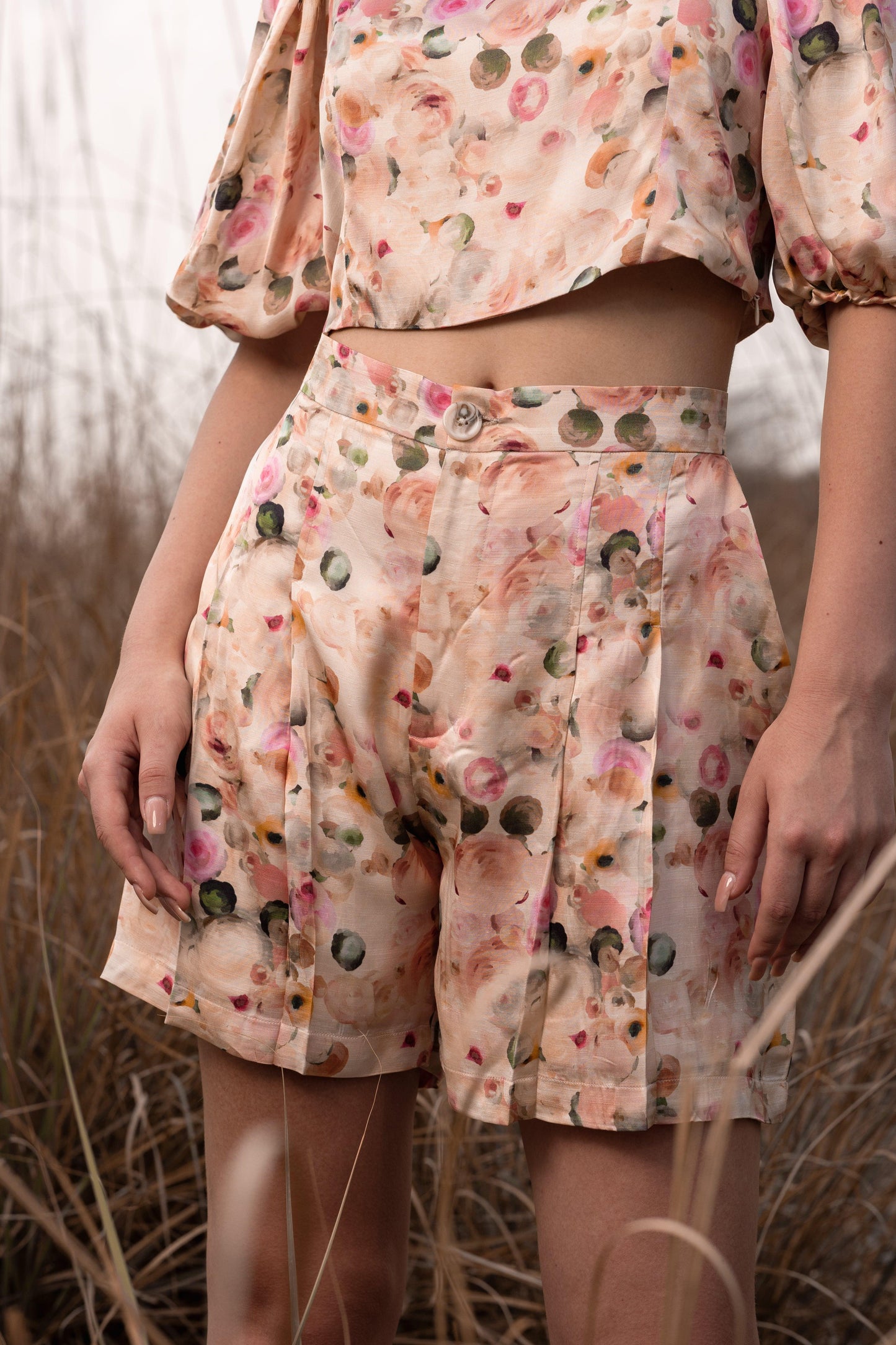 AFRIYA FLORAL WHISPERING PASTELS SHORTS