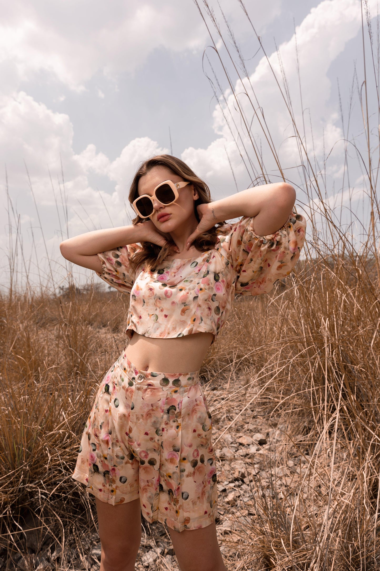 AFRIYA FLORAL WHISPERING PASTELS SHORTS