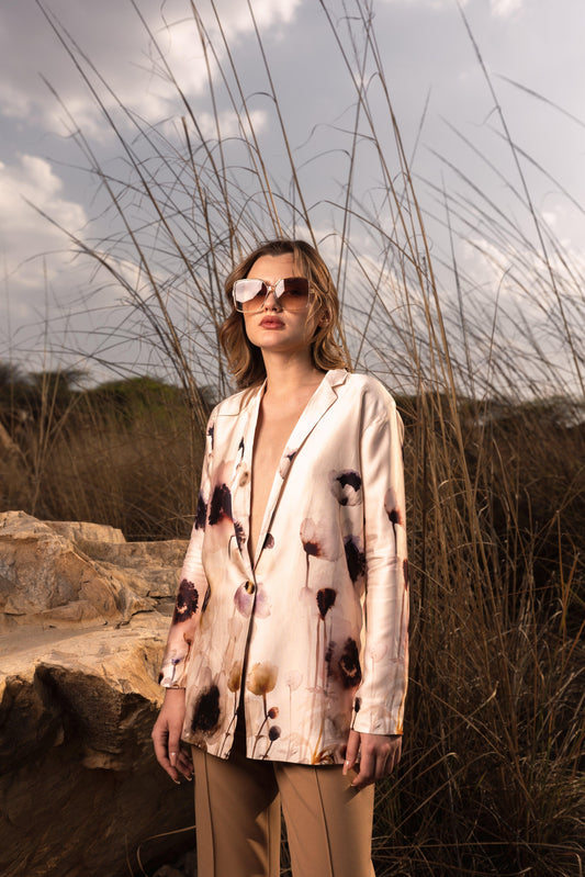 AFRIYA SERENE GARDEN LONG BLAZER