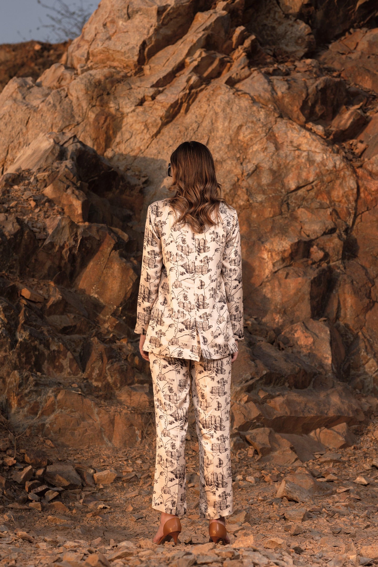 AFRIYA FLORAL REVERIE LONG BLAZER AND TROUSER CO-ORD SET