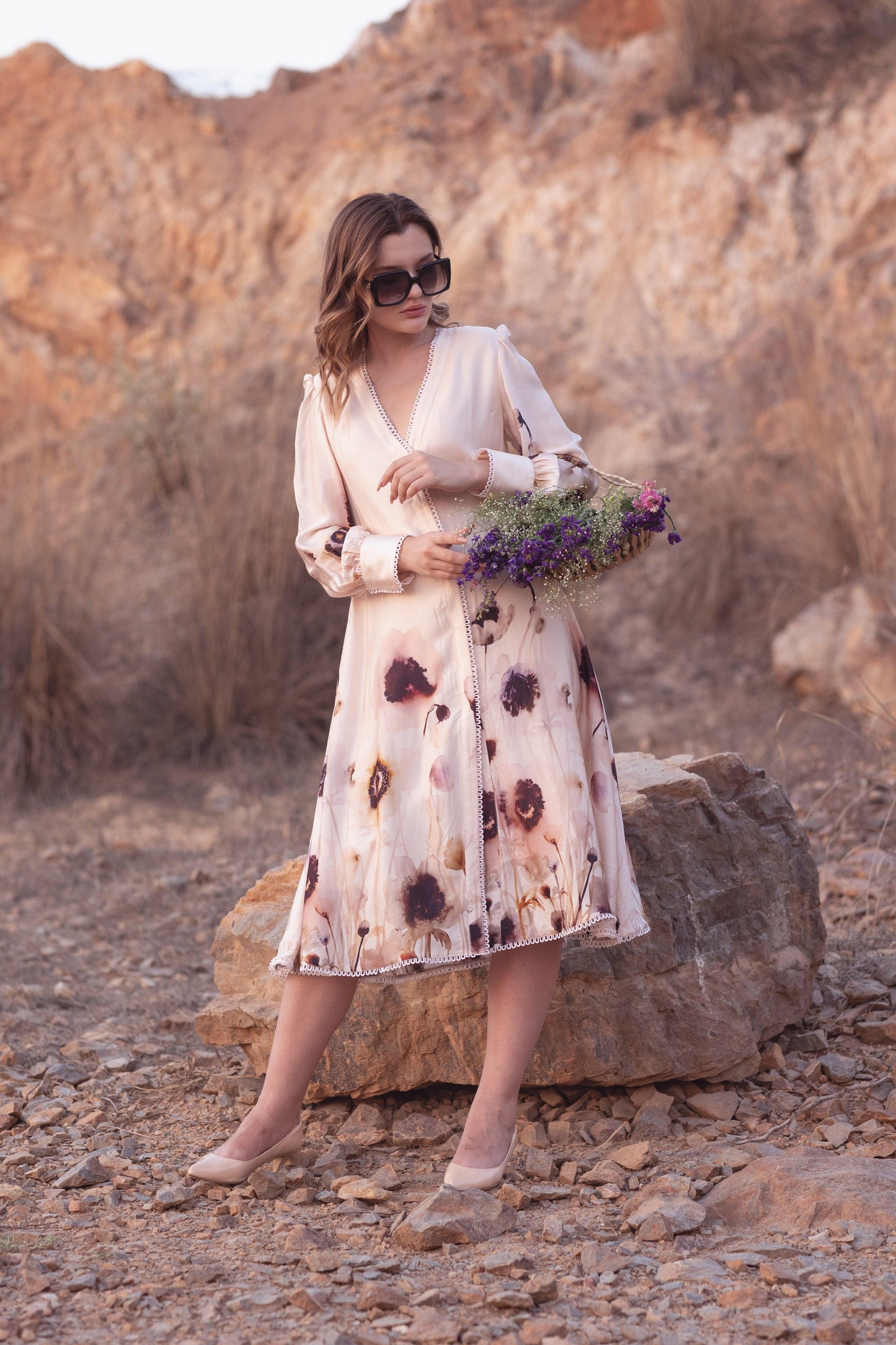 AFRIYA SERENE GARDEN MIDI DRESS