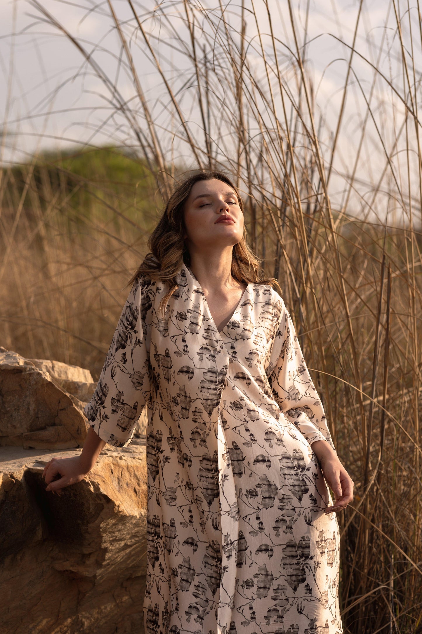 FLORAL REVERIE KAFTAN DRESS