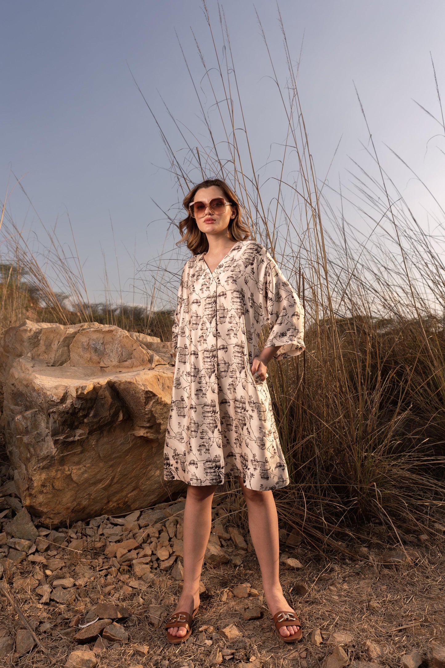 FLORAL REVERIE KAFTAN DRESS