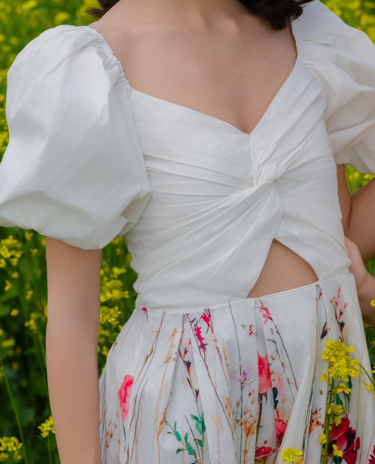 Multi Flower Meadow Short Dress