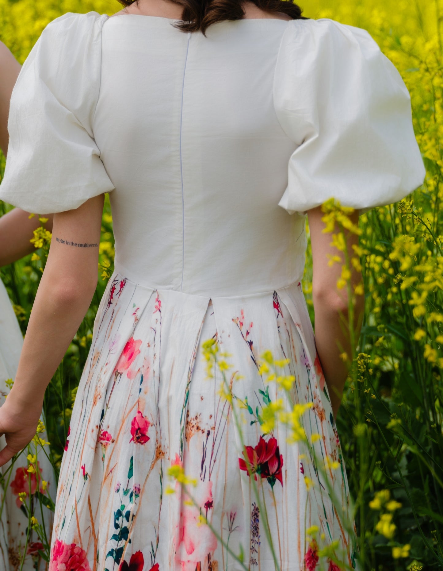 Multi Flower Meadow Short Dress