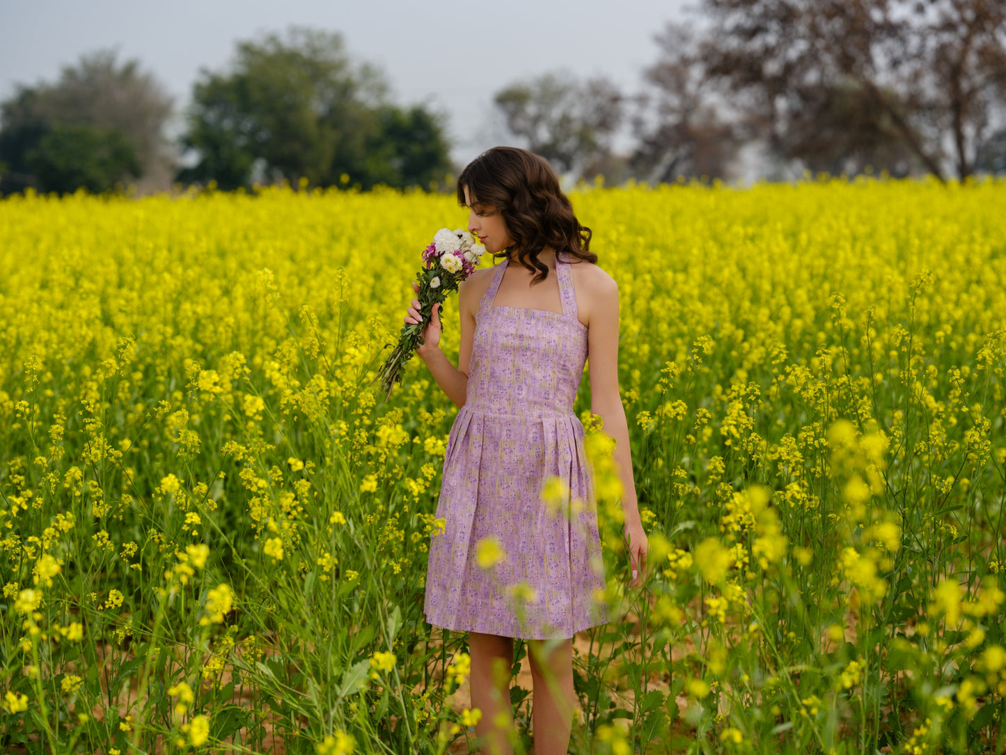 Lavender Meadow Short Dress