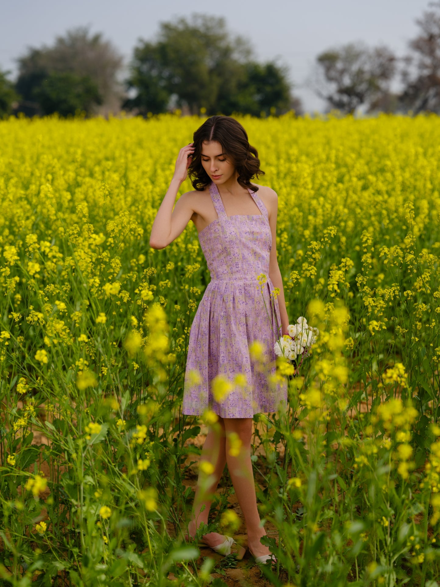 Lavender Meadow Short Dress