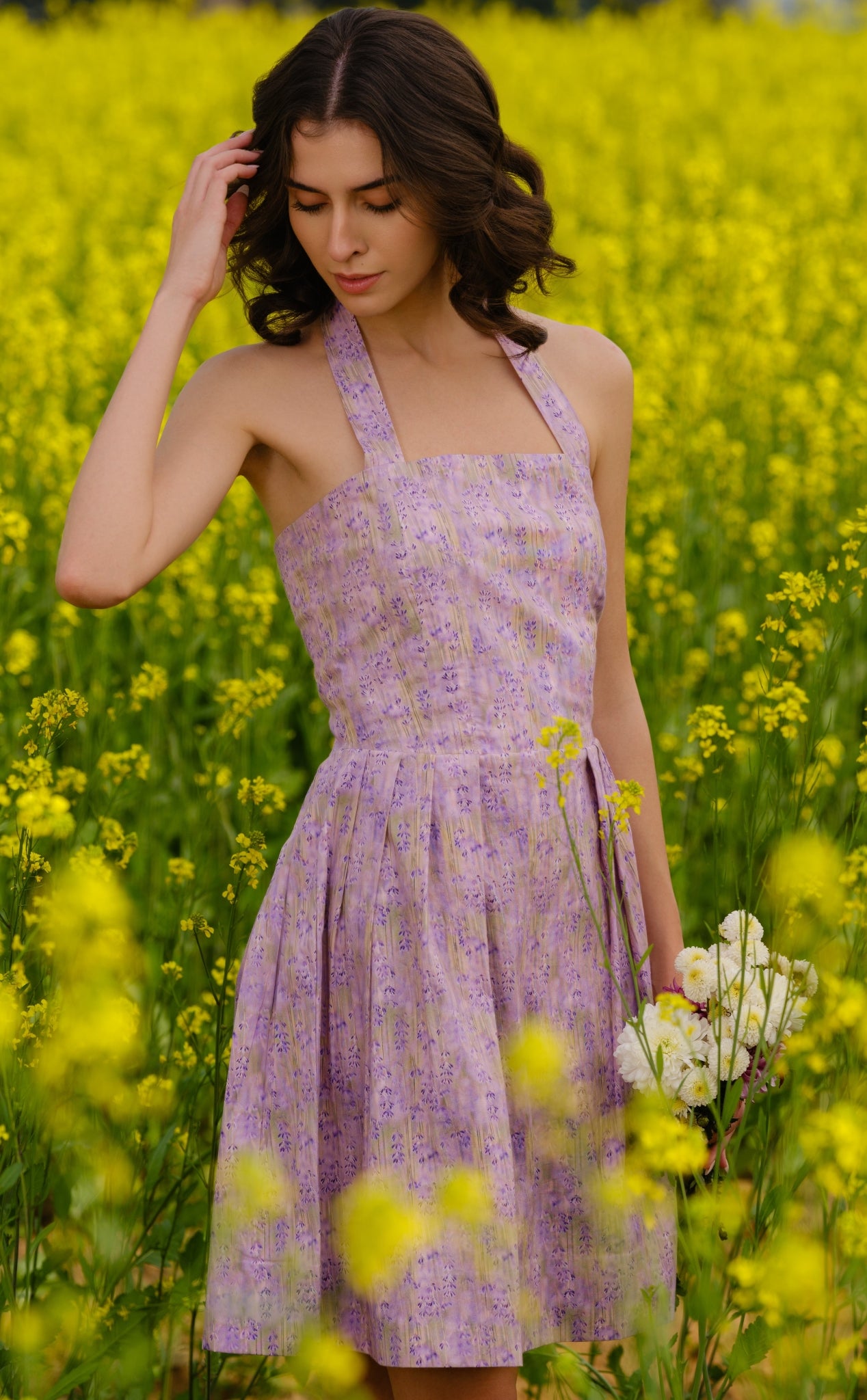 Lavender Meadow Short Dress