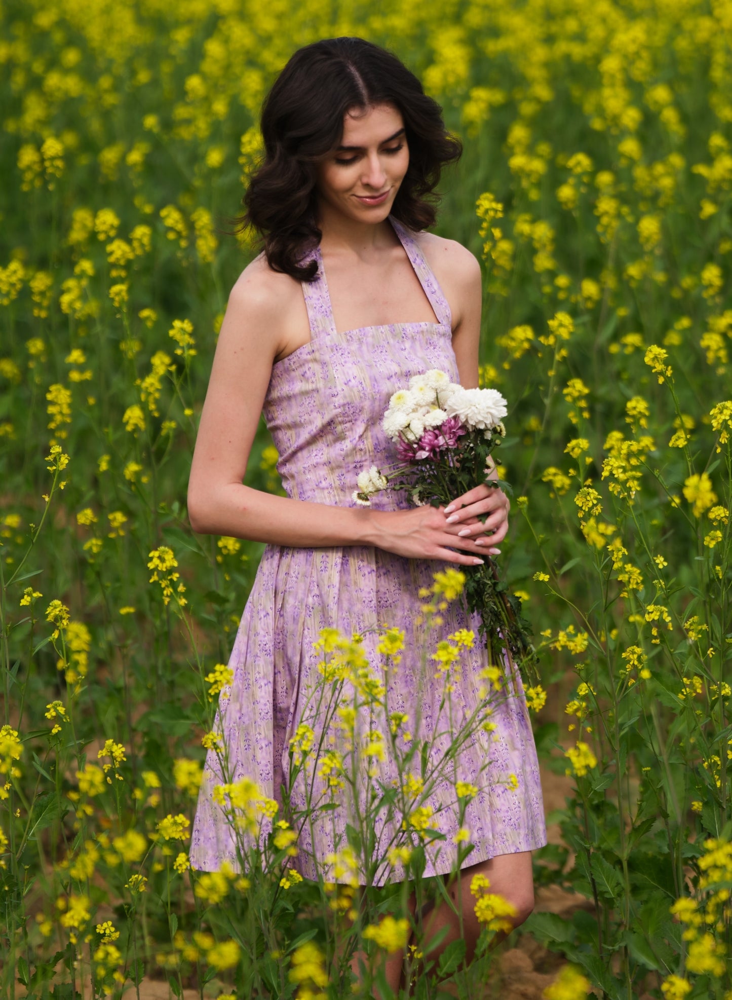 Lavender Meadow Short Dress