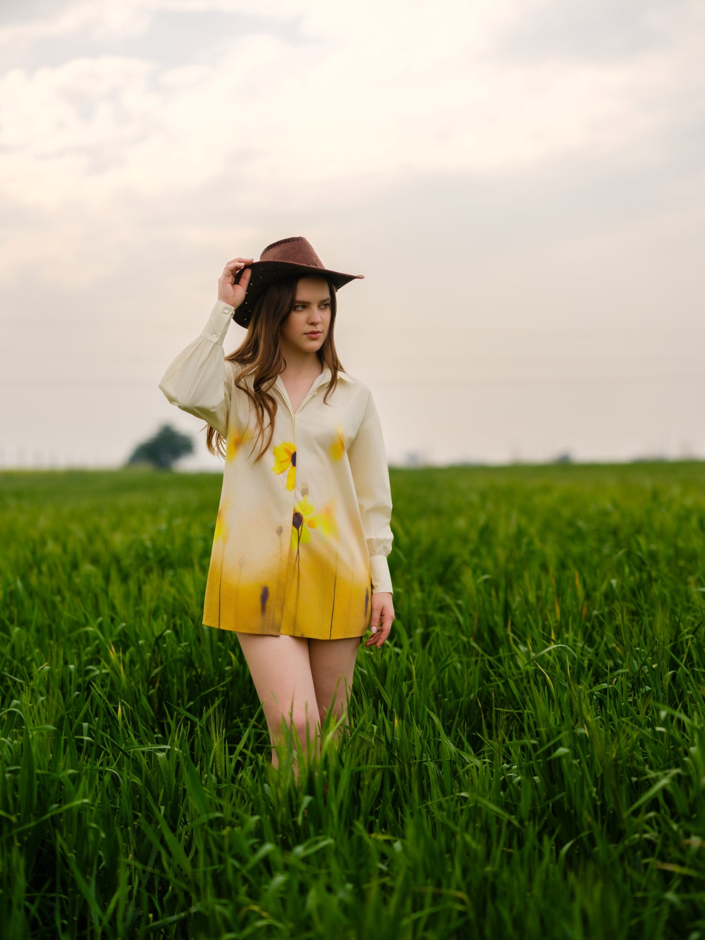 Yellow Meadow Long Shirt