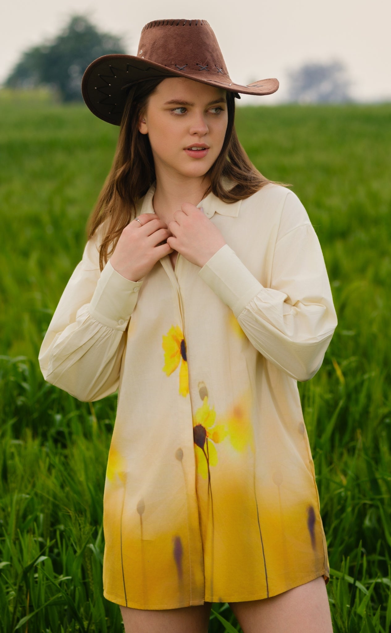 Yellow Meadow Long Shirt