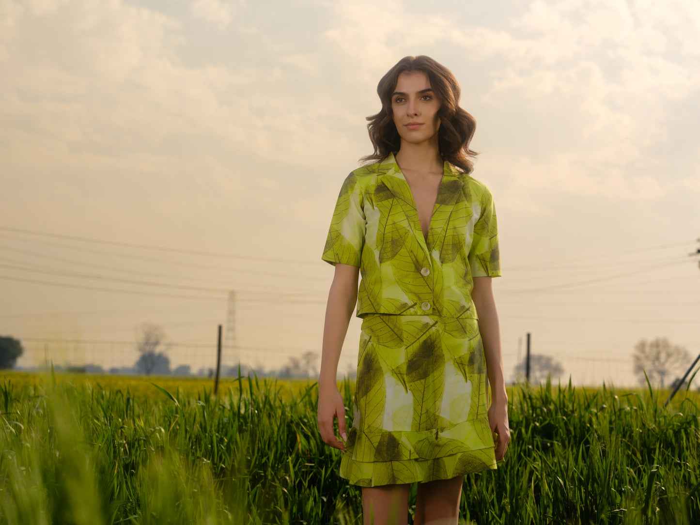 Green Ferns Short Blazer