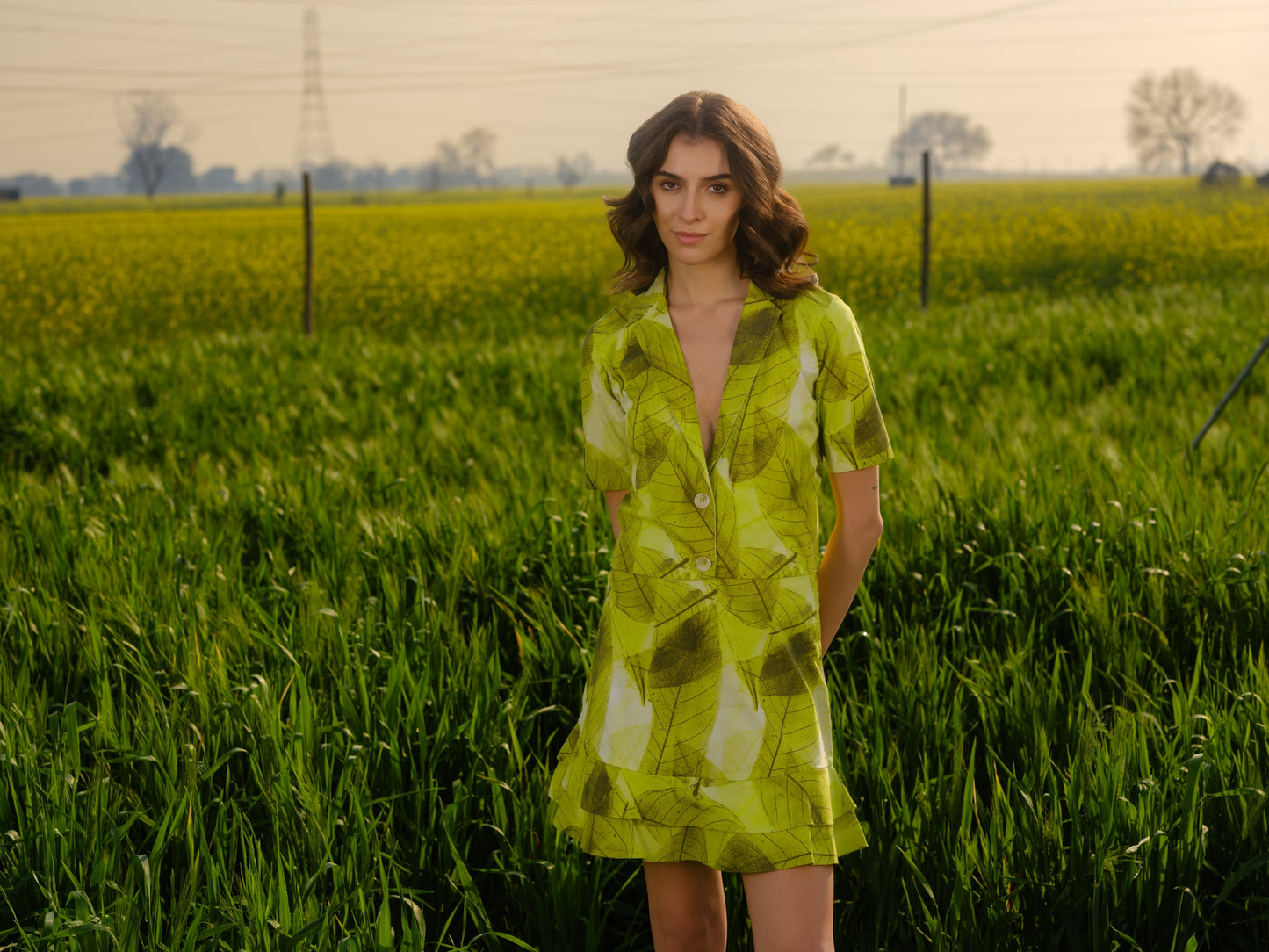 Green Fern Blazer & Skirt Co-ord