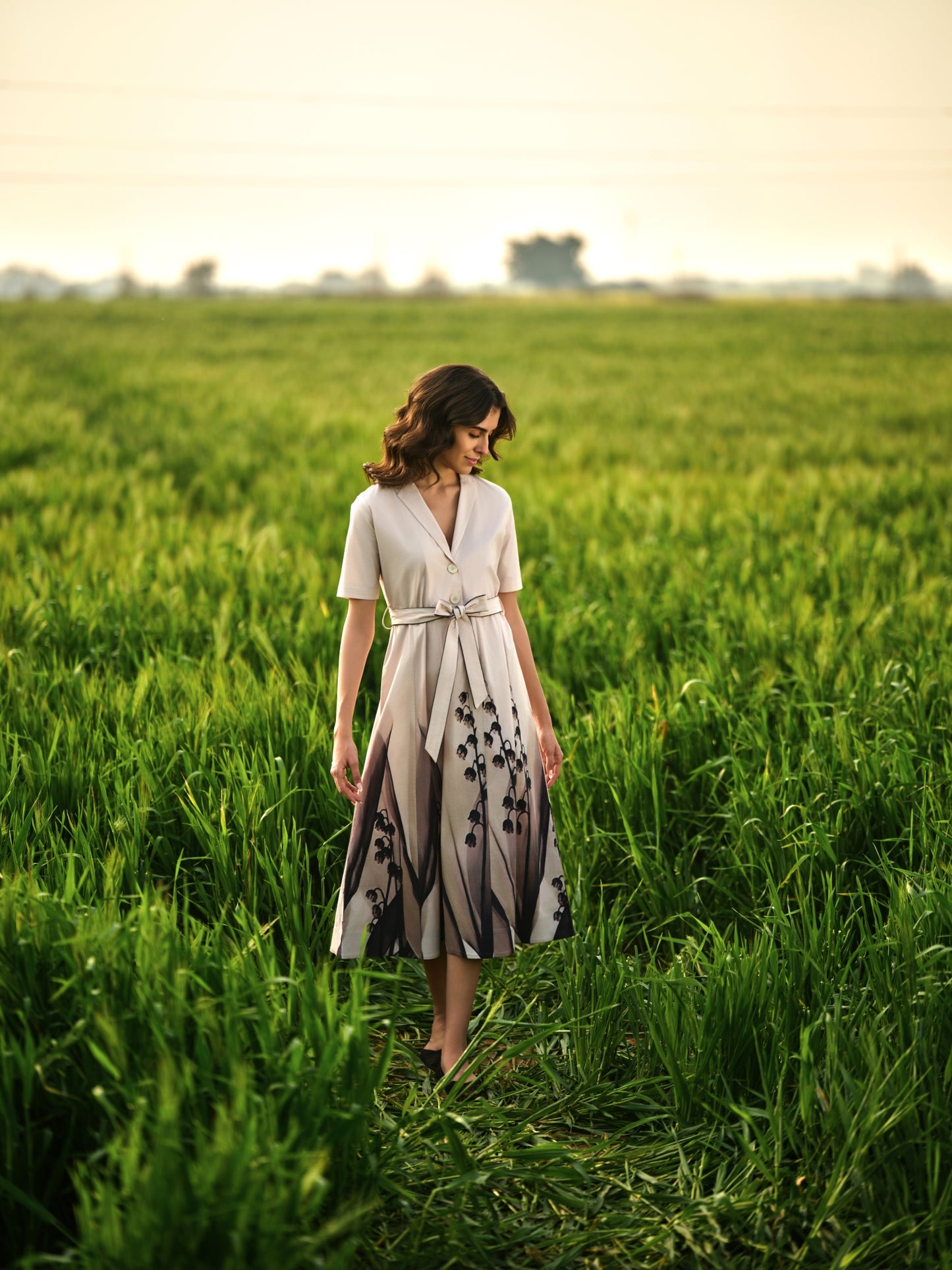 Peach Lilies Meadow Blazer Dress