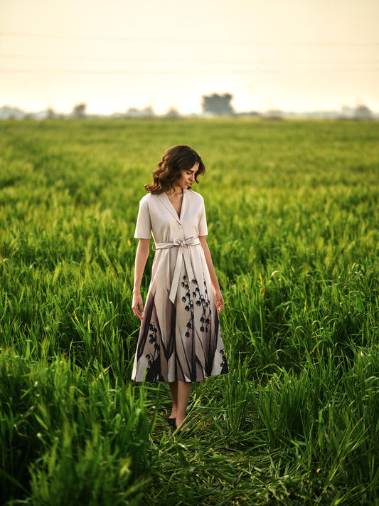 Peach Lilies Meadow Blazer Dress