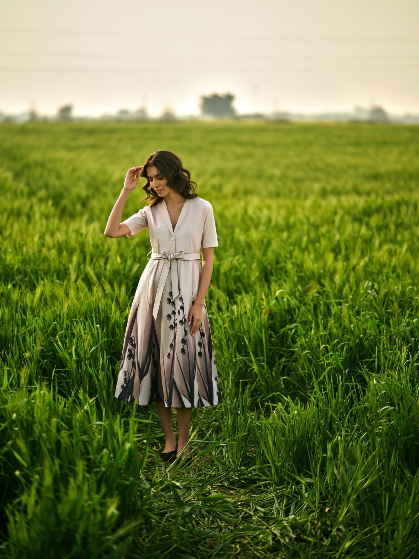 Peach Lilies Meadow Blazer Dress