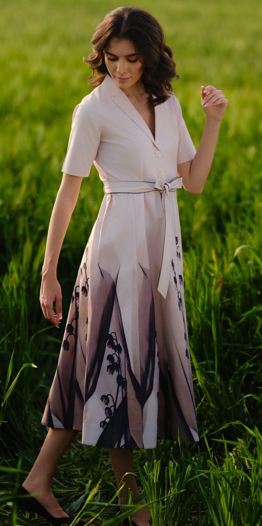 Peach Lilies Meadow Blazer Dress