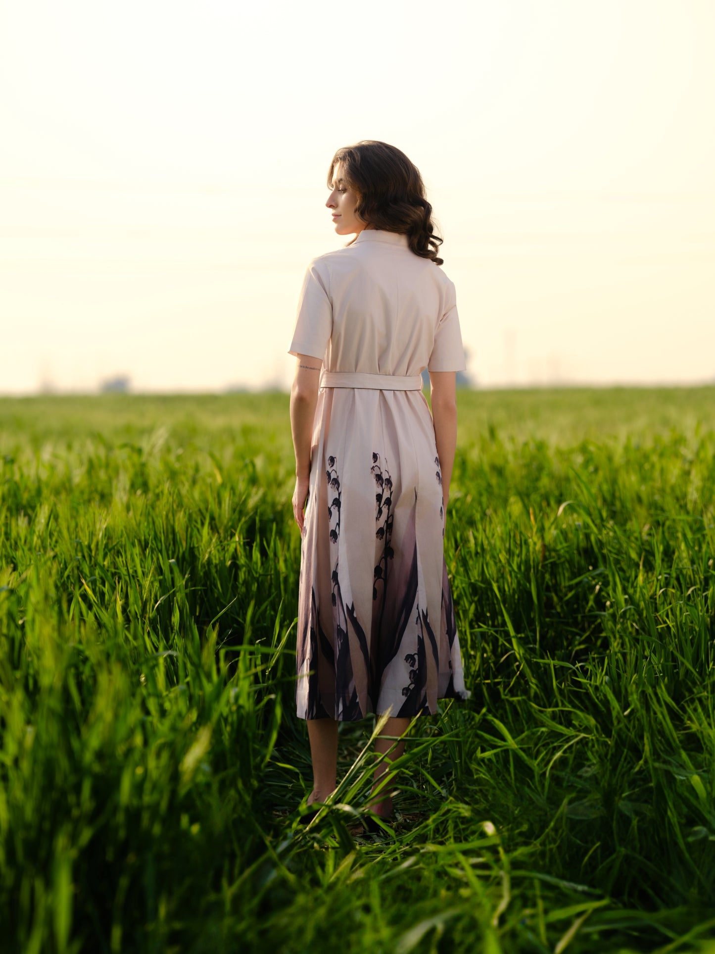 Peach Lilies Meadow Blazer Dress