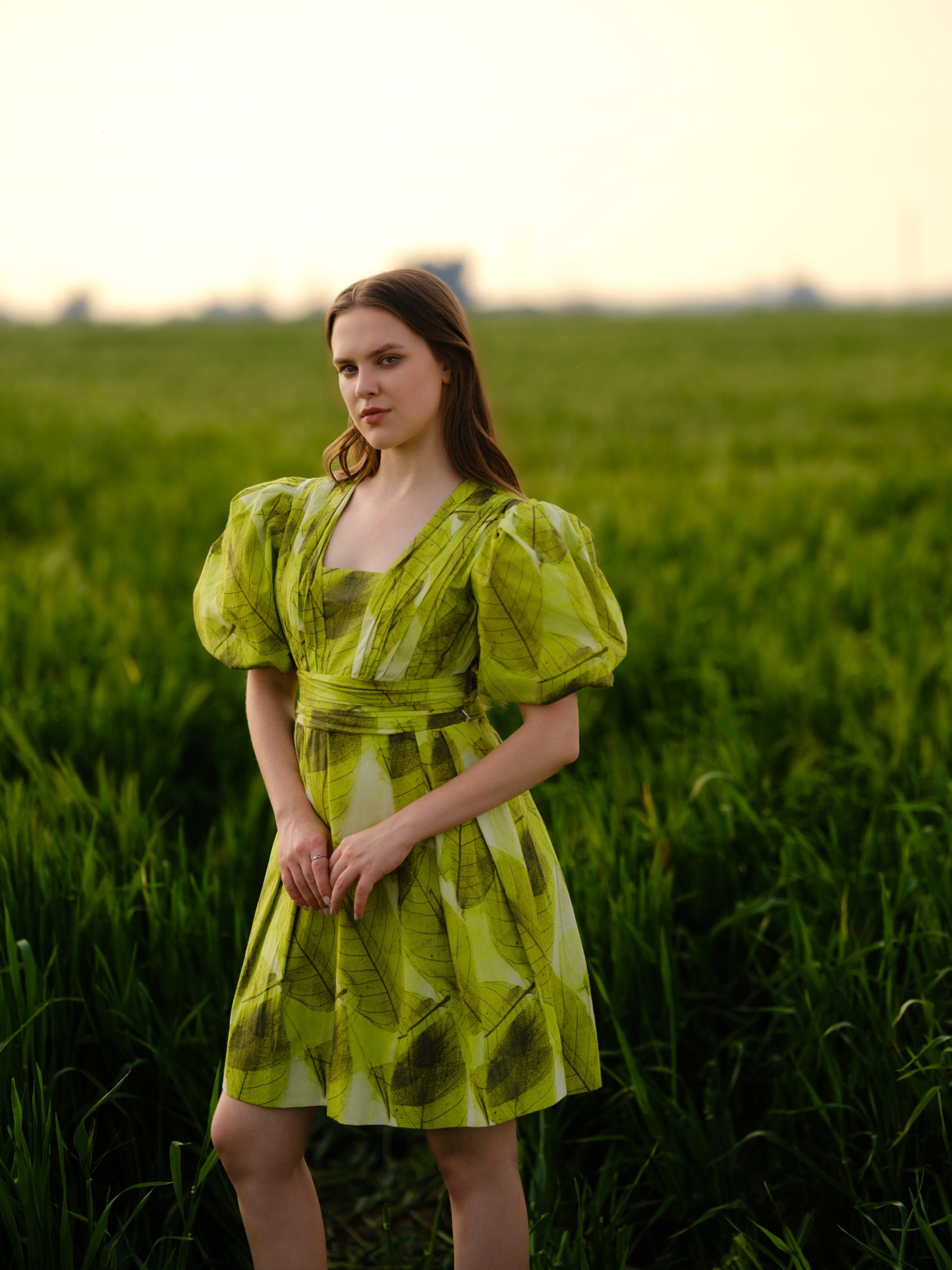 Green Ferns Short Dress