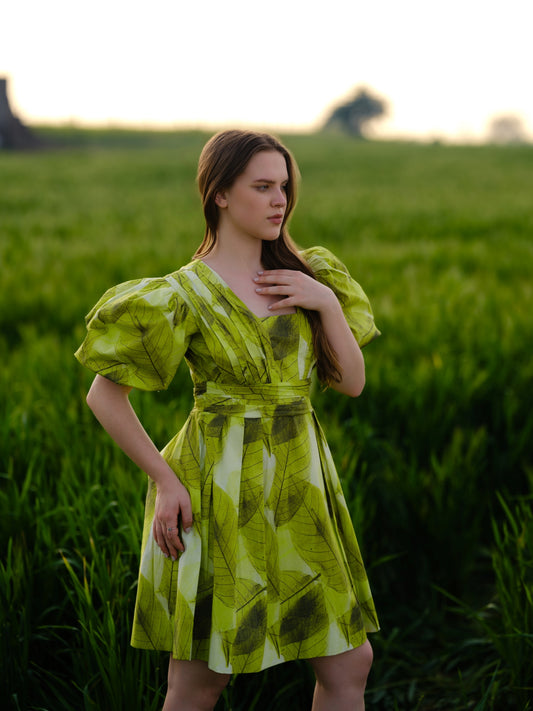 Green Ferns Short Dress