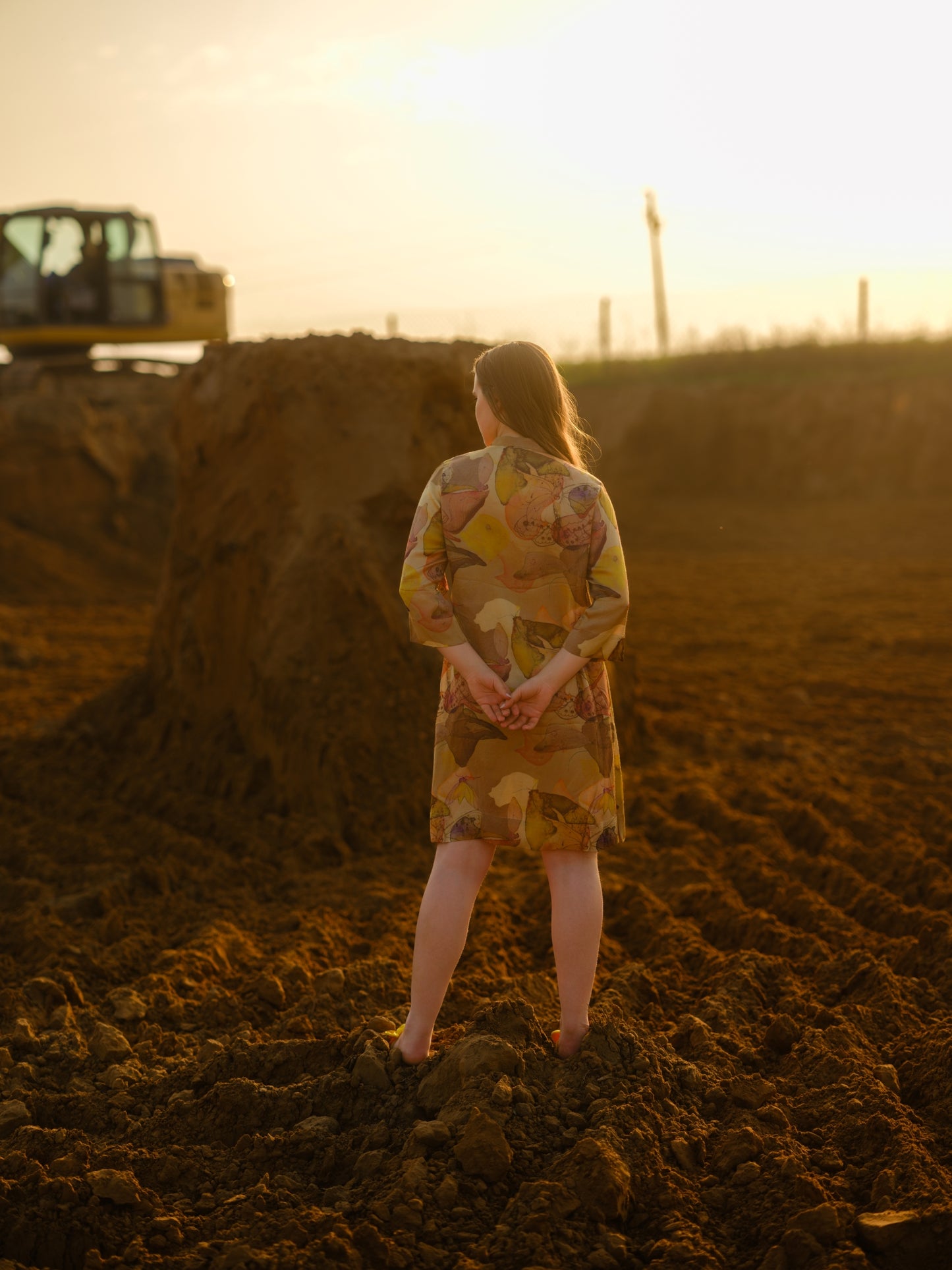 MULTI ABSTRACT SHIRT DRESS
