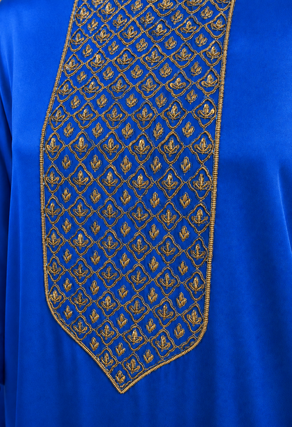 Hoor-e-Mahal Blue & Green Ombre Kaftan Set