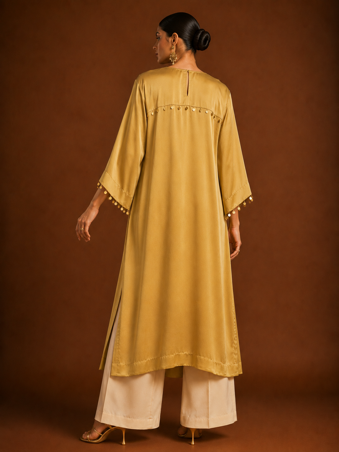 Zarkha Gold Kaftan Set