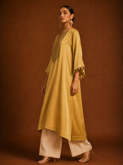Zarkha Gold Kaftan Set
