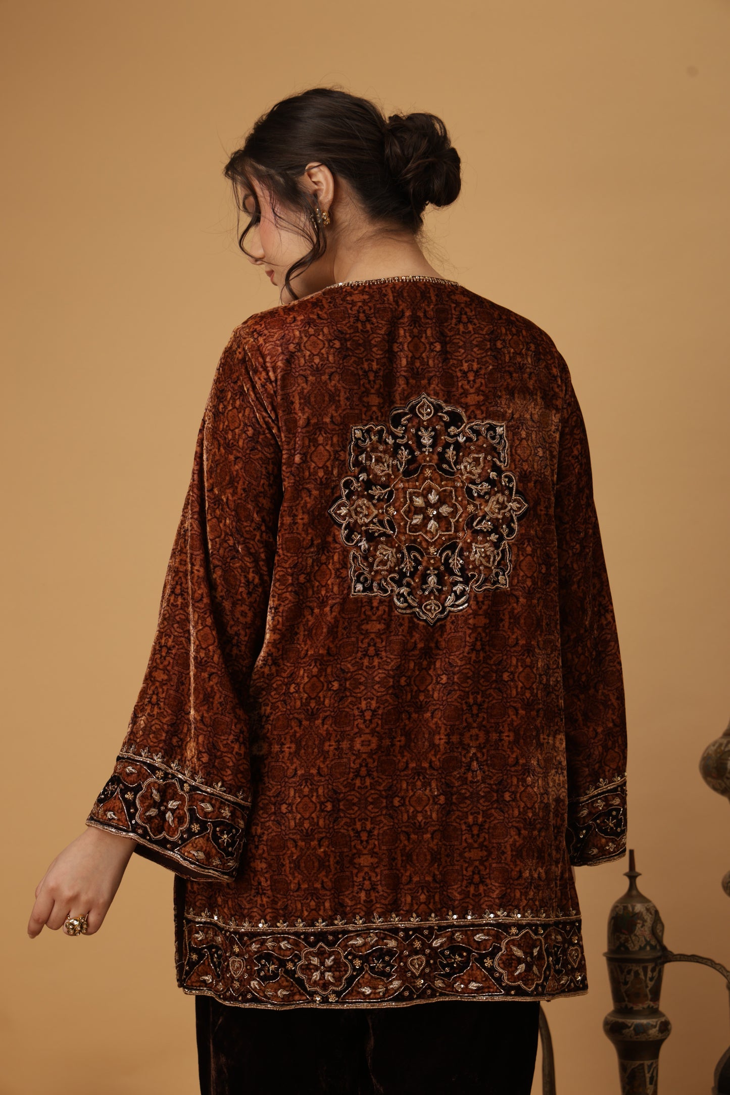 Zar-e-Makhmal Brown Co-ord Set