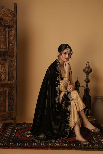 Zar-e-Makhmal Green Shawl