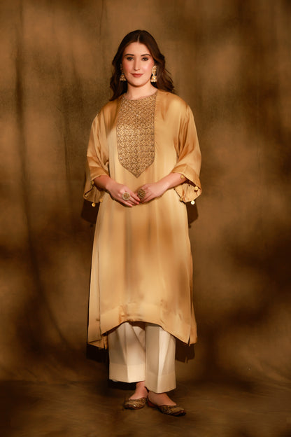 Zarkha Gold Kaftan Set