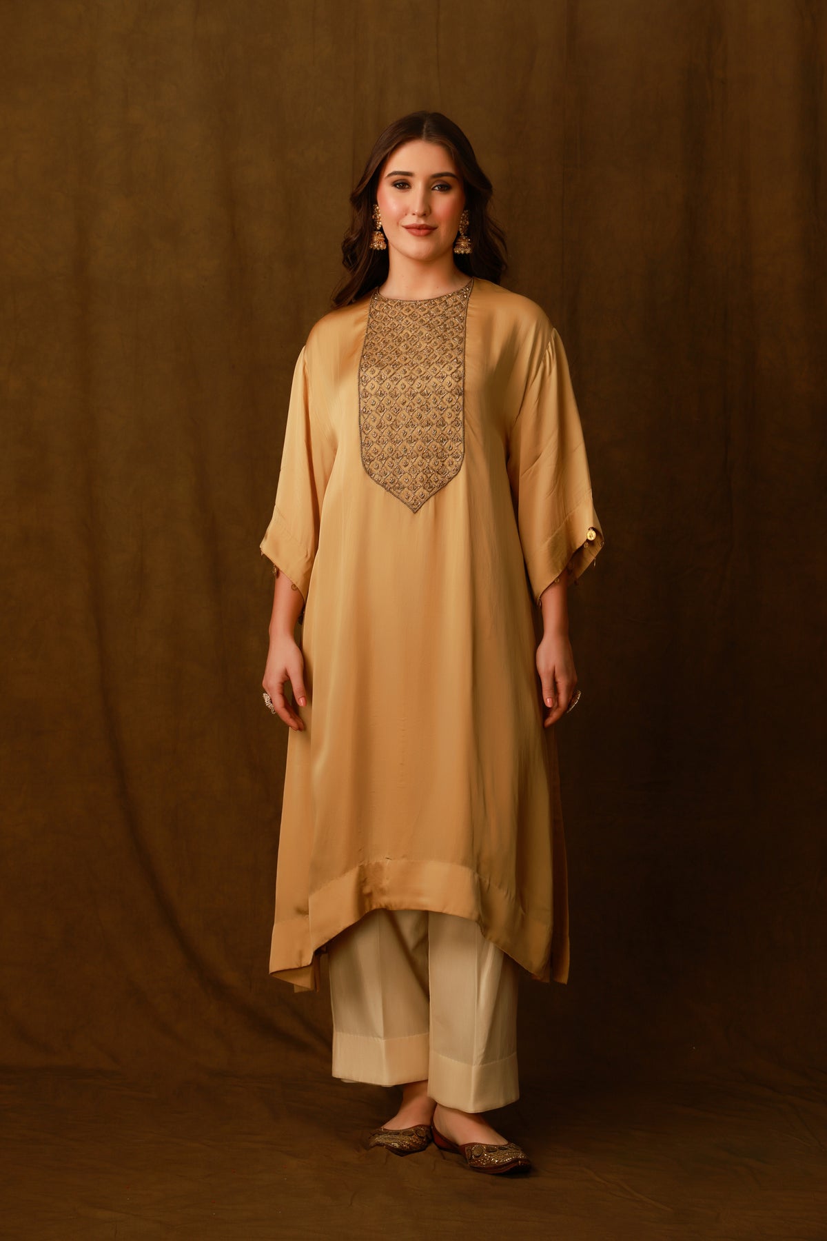 Zarkha Gold Kaftan Set