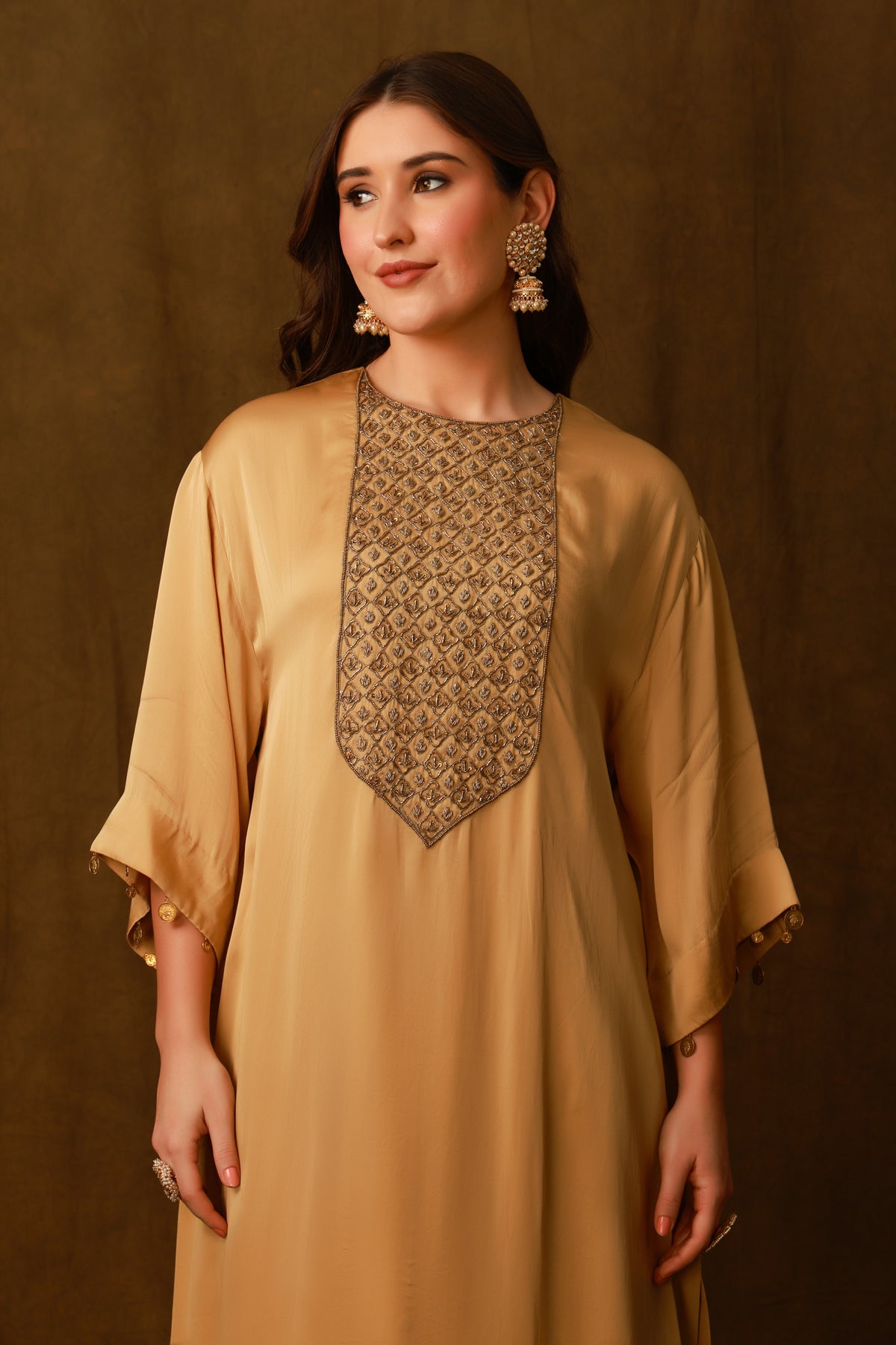 Zarkha Gold Kaftan Set