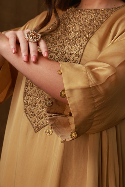 Zarkha Gold Kaftan Set