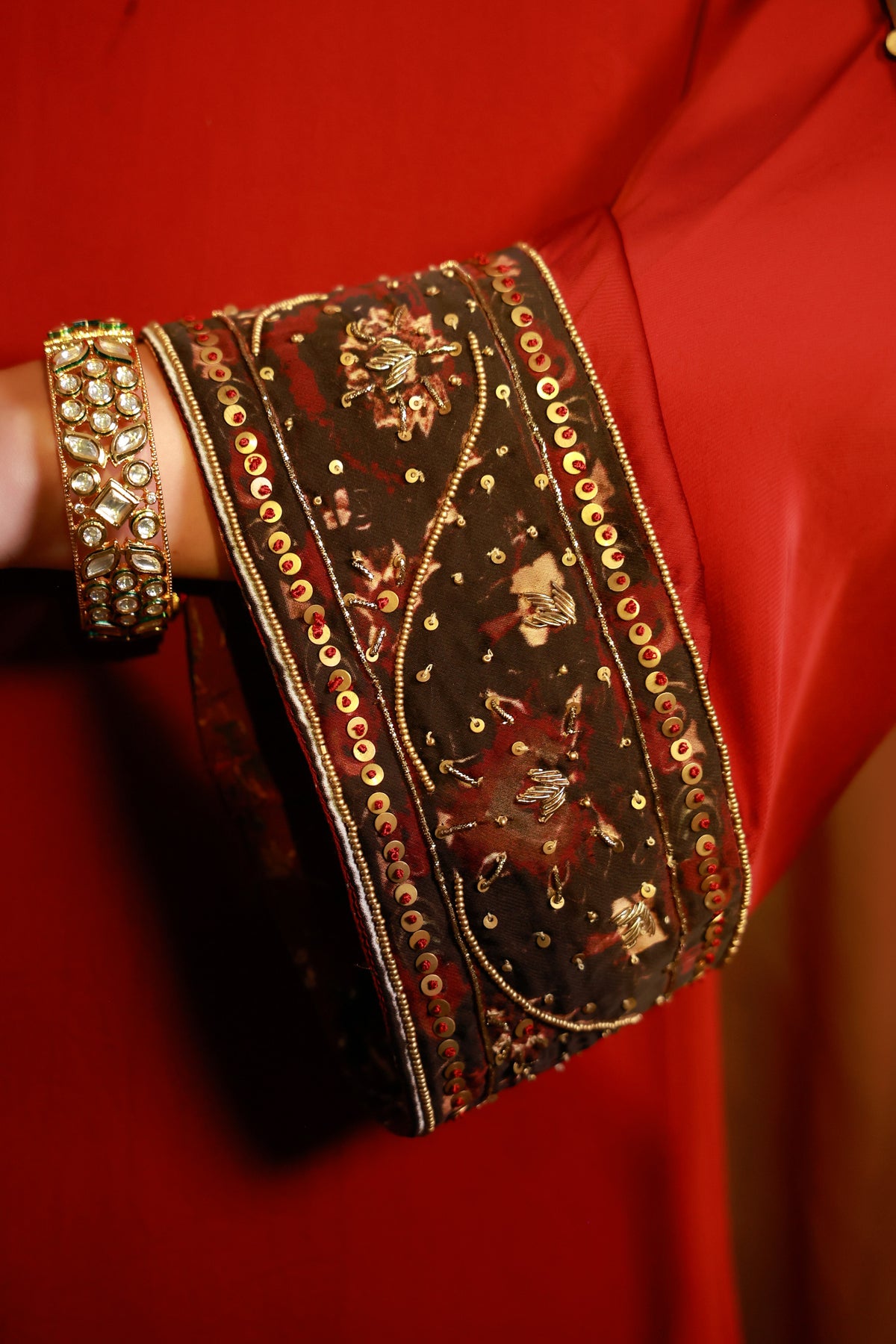 Zarkha Maroon Kurta Set