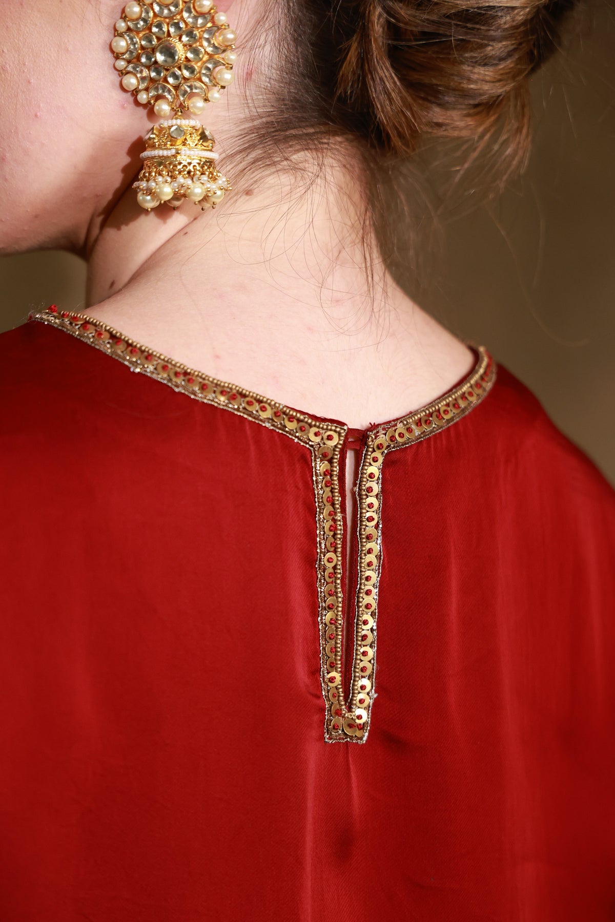 Zarkha Maroon Kurta Set