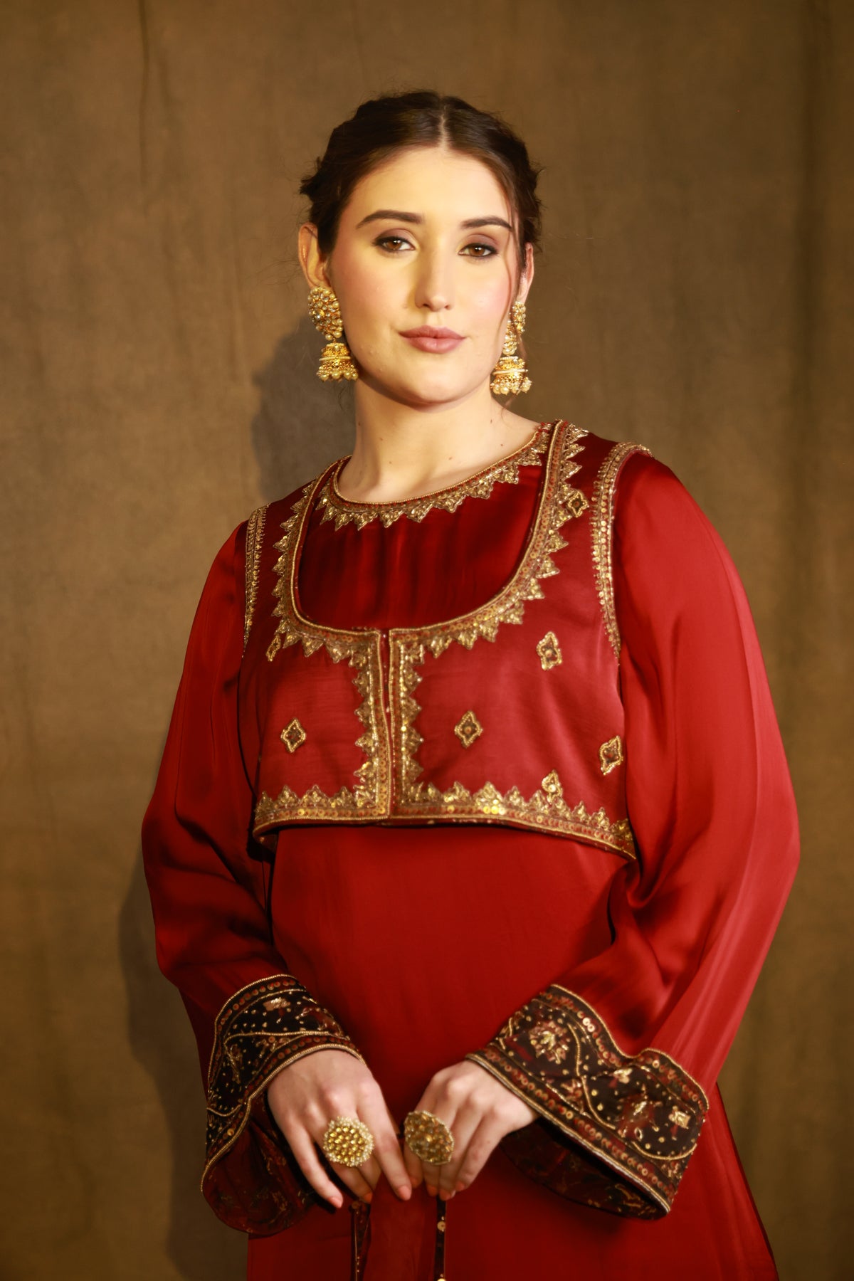 Zarkha Maroon Jacket