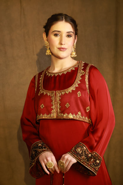 Zarkha Maroon Jacket