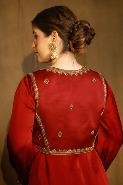 Zarkha Maroon Jacket