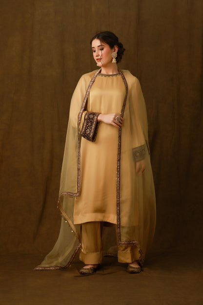 Zarkha Gold Kurta Set