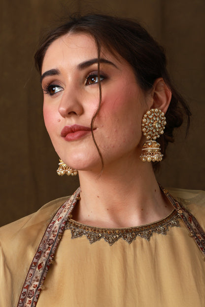 Zarkha Gold Kurta Set