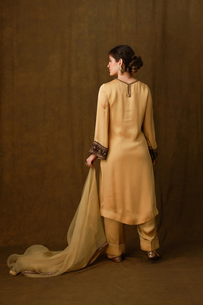 Zarkha Gold Kurta Set