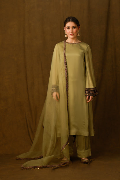 Zarkha Green Kurta Set