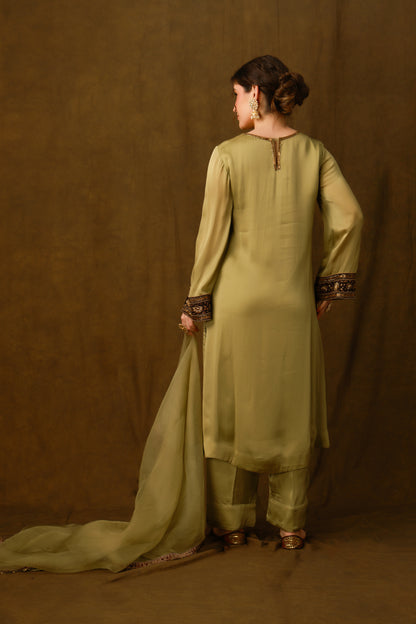 Zarkha Green Kurta Set