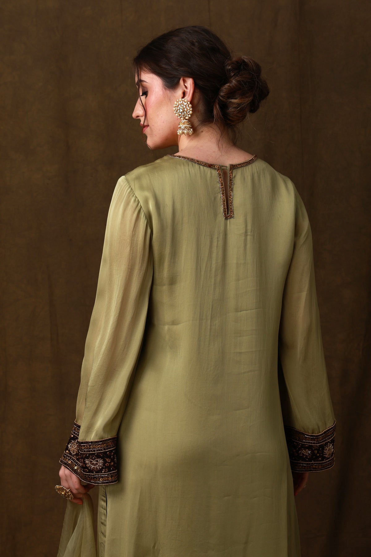Zarkha Green Kurta Set