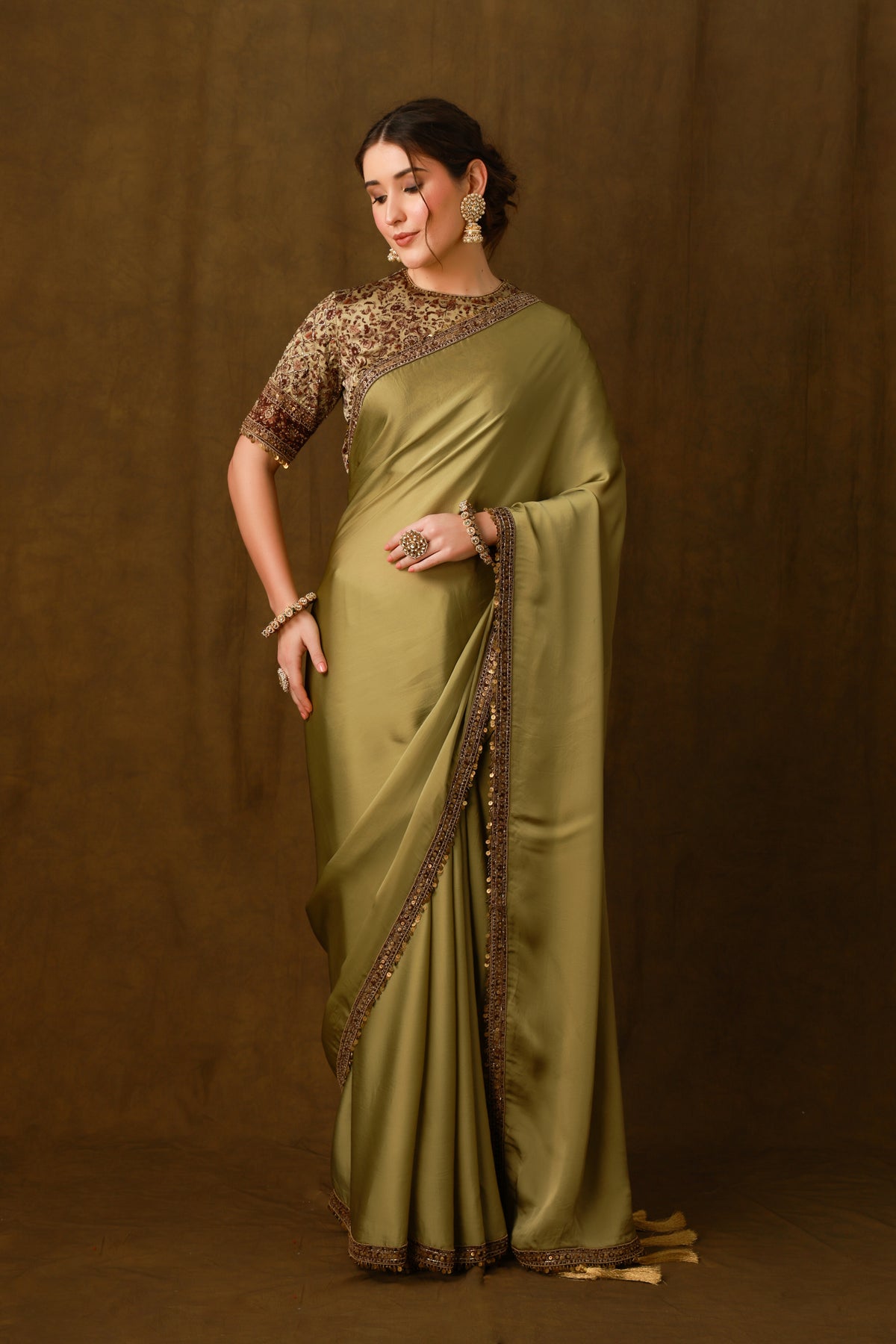 Zarkha Green Saree