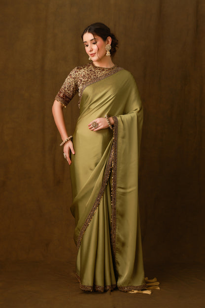 Zarkha Green Saree