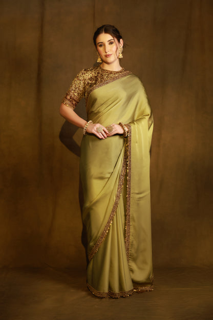 Zarkha Green Saree